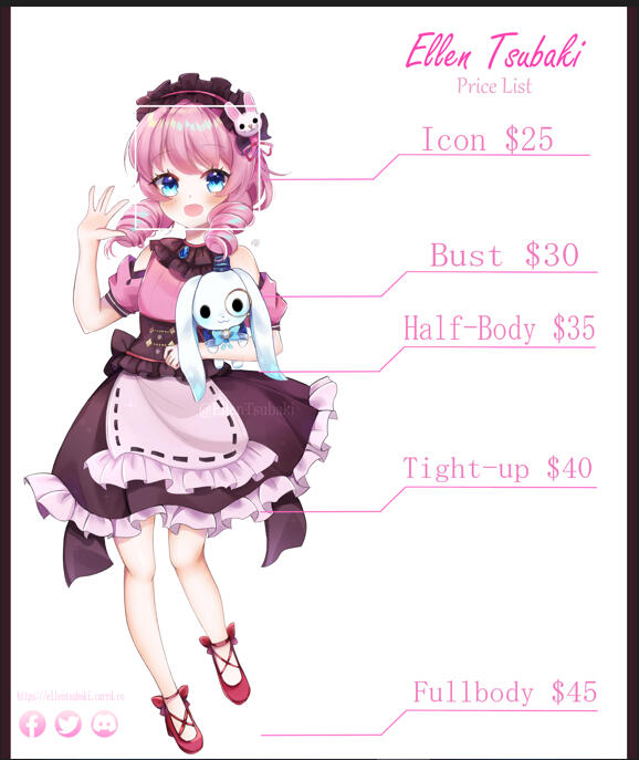 Commission price list